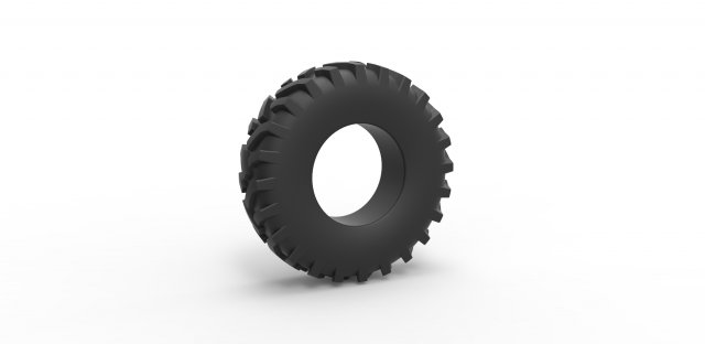 Offroad tire 40 Scale 1 to 25 Model Cetak 3D .c4d .max .obj .3ds .fbx .stl .blend 