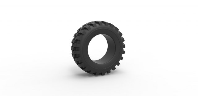 Offroad tire 43 Scale 1 to 25 Modèles 3D en vedette .c4d .max .obj .3ds .fbx .stl .blend 