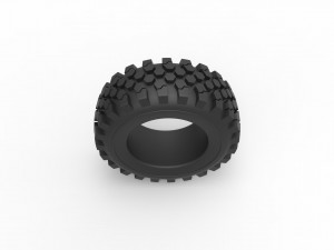 Offroad tire 43 Scale 1 to 25 Modèles 3D en vedette