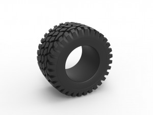 Offroad tire 44 Scale 1 to 25 3D Принт Модель