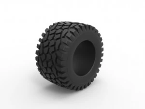 Offroad tire 44 Scale 1 to 25 3D Print Model