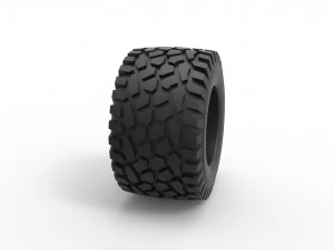 Offroad tire 44 Scale 1 to 25 3D Print Model