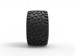 Offroad tire 44 Scale 1 to 25 3D Print Model