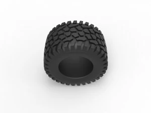 Offroad tire 44 Scale 1 to 25 3D Print Model