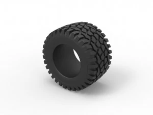 Offroad tire 44 Scale 1 to 25 3D Print Model