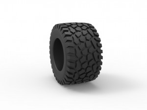 Offroad tire 44 Scale 1 to 25 3Dプリントモデル