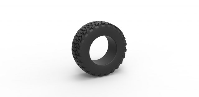 Offroad tire 46 Scale 1 to 25 3D Print Model .c4d .max .obj .3ds .fbx .stl .blend 
