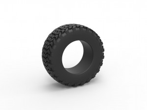 Offroad tire 46 Scale 1 to 25 3D Print Model