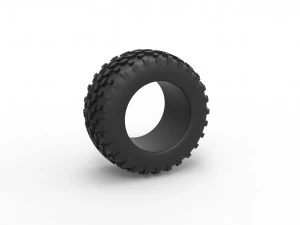 Pneu offroad 47 Escala 1 a 25 Modelo de Impressão 3D