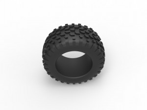 Offroad tire 47 Scale 1 to 25 Model do druku 3D
