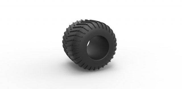 Low pressure tire 8 Scale 1 to 25 3D Принт Модель .c4d .max .obj .3ds .fbx .stl .blend 