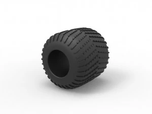 Low pressure tire 8 Scale 1 to 25 3D Print Model
