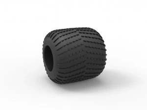 Low pressure tire 8 Scale 1 to 25 3D Print Model