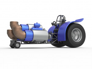 Pulling tractor with 3 jet engines Scale 1 to 25 Modèles 3D en vedette