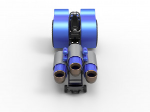 Pulling tractor with 3 jet engines Scale 1 to 25 Modèles 3D en vedette