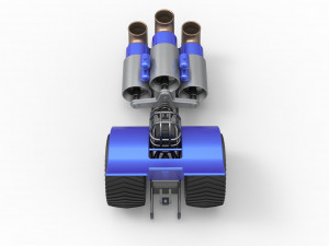 Pulling tractor with 3 jet engines Scale 1 to 25 Modèles 3D en vedette