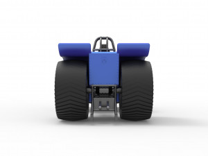 Pulling tractor with 3 jet engines Scale 1 to 25 Modèles 3D en vedette