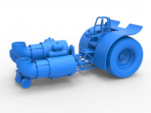 Pulling tractor with 3 jet engines Scale 1 to 25 Modèles 3D en vedette