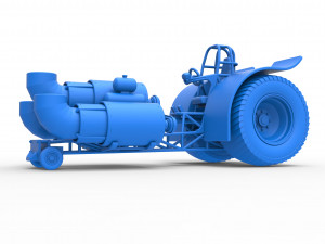 Pulling tractor with 3 jet engines Scale 1 to 25 Modèles 3D en vedette