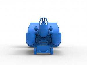 Pulling tractor with 3 jet engines Scale 1 to 25 Modèles 3D en vedette