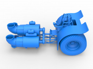 Pulling tractor with 3 jet engines Scale 1 to 25 Modèles 3D en vedette
