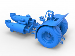 Pulling tractor with 3 jet engines Scale 1 to 25 Modèles 3D en vedette