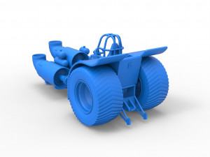 Pulling tractor with 3 jet engines Scale 1 to 25 Modèles 3D en vedette
