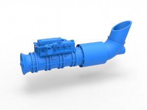 Jet engine 5 Scale 1 to 25 Model do druku 3D