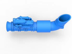 Jet engine 5 Scale 1 to 25 3D Print Model