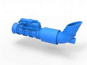 Jet engine 5 Scale 1 to 25 3D Print Model