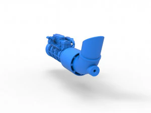 Jet engine 5 Scale 1 to 25 3D Print Model
