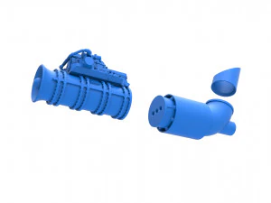 Jet engine 5 Scale 1 to 25 3D Print Model