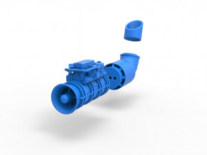 Jet engine 5 Scale 1 to 25 3D printmodel
