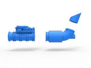 Jet engine 5 Scale 1 to 25 3D printmodel