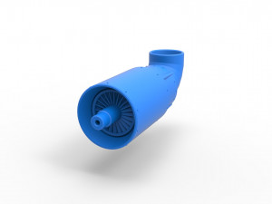 Jet engine 6 Scale 1 to 25 3D-Druckmodell