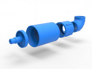 Jet engine 6 Scale 1 to 25 3D-Druckmodell