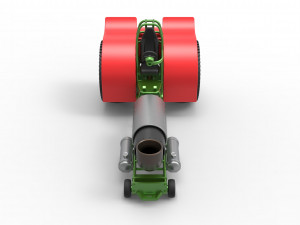 Pulling tractor with single jet engine Scale 1 to 25 3D Print Model
