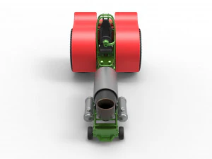 Pulling tractor with single jet engine Scale 1 to 25 3D Print Model