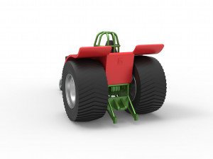 Pulling tractor with single jet engine Scale 1 to 25 3D Print Model
