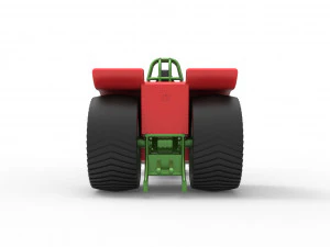 Pulling tractor with single jet engine Scale 1 to 25 3D Print Model