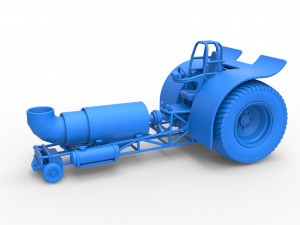 Pulling tractor with single jet engine Scale 1 to 25 3D Print Model