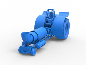 Pulling tractor with single jet engine Scale 1 to 25 3D Print Model