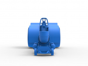 Pulling tractor with single jet engine Scale 1 to 25 3D Print Model