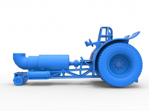 Pulling tractor with single jet engine Scale 1 to 25 3D Print Model
