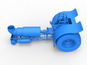 Pulling tractor with single jet engine Scale 1 to 25 3D Print Model
