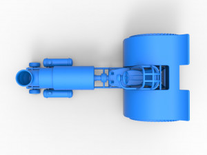 Pulling tractor with single jet engine Scale 1 to 25 3D Print Model