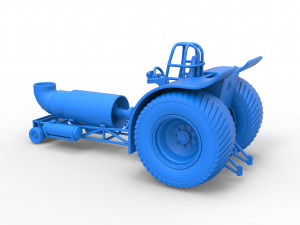 Pulling tractor with single jet engine Scale 1 to 25 3D Print Model