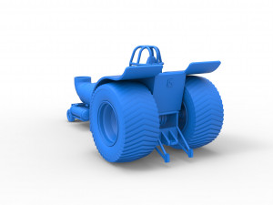 Pulling tractor with single jet engine Scale 1 to 25 3D Print Model