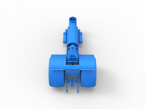 Pulling tractor with single jet engine Scale 1 to 25 3D Print Model