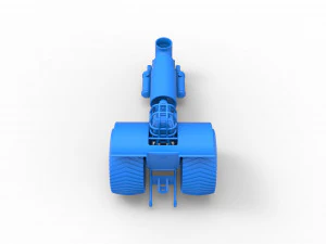 Pulling tractor with single jet engine Scale 1 to 25 3D Print Model